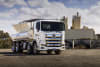 Image caption: The Hino 700 Series FY 3248 8x4 Bergkamp feeder unit will be used for road preservation and micro surfacing