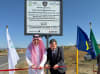 SFD CEO and Kosovo officials cutting ribbon for the upgraded Pristina-Mitrovica Highway. (Photo: AETOSWire)