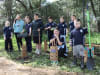 Ninety schools across Melbourne's west have planted 3,911 native trees through Greater Western Water's (GWW) Trees for Schools program.
Pictured: A teacher and students from Daraweit Guim Primary School with their planted trees.