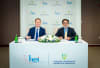 Brian Raggett, Senior Vice President, Strategy & Growth at HEI Global Health, and Rohit Gandhi, Group Chief Financial Officer at American Hospital Dubai, mark the official signing of the agreement establishing American Hospital Dubai as the inaugural Alpha Partner for RevOptix(TM), HEI Global Health's AI-powered revenue cycle management platform.