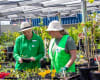 April Heard working with Volunteer at STEPS Garden Centre