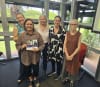 Dr Kate Golebiowska, Dr Tracy Woodroffe, Alicia Boyle, Professor Ruth Wallace, and Professor Kim Humphery at the launch.