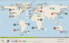 Map of global protection and restoration of kelp forests. At the time of the analysis, 18,829 hectares of kelp had been restored and 15.9% of kelp habitat has been protected. Graphic: Dr Aaron Eger.