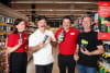 L-R Coles team member Rosie Coldwell, Brent Draper, Coles' James Juranke and Movembers Korey Allchin.JPG
