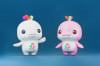 Mascots for the 15th National Games: "Xiyangyang" (left) and "Lerongrong" (right).