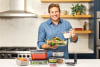 The exclusive collection features six leakproof glass containers made from durable borosilicate glass designed for easy storage and stacking in the fridge, freezer and pantry 