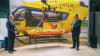 Ettore Sansavini, GVM Care & Research President, with Antonio Petralia, CEO and Executive Vice President of Eurosets, with the Xtreme Rescue device