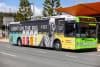 The Hard FIZZ-branded bus, powered by GoTransit, on the streets of the Gold Coast ahead of the pre-Out 2 Lunch Festival activation.