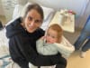Tory and her IVF baby when undergoing dialysis,