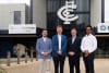 (left to right) Carlton Clinical Director Dr Mark Rassie, Imaging Associates Chairperson Dr Chris Holden, Carlton Football Club President Rob Priestley, and Chief Medical Imaging Technologist Pratheesh Gurunathan at unveiling of new centre.