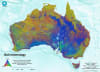 Map showing distribution of different clay types in Australia's subsoil, with illite clay shown in green. Credit: CSIRO.