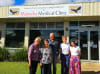 National Rural Health Commissioner Prof Jenny May, MCFH Board member Betty Dickenson, MCFH Chair Ross Cardillo, NRHA CE Susi Tegen, and Department of Health, Disability and Ageing First Assistant Secretary Eliza Strapp at the Mareeba clinic.