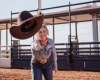 Ally Finlay in the famous red dirt arena in Mount Isa 