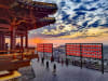 Sunrise at Fuyuan's Dongji Pavilion on June 24