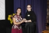Rebecca Cook (right) accepts the Ada Lovelace Medal for for Outstanding Engineer 2025 at the UNSW Women in Engineering Alumni Awards, from last year's winner Joanna Groves (left).
Image by Ken Leanfore