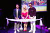 Deputy Lord Mayor Zann Maxwell, Artist Jens Radda (Skank Sinatra) and Councillor Adam Worling Open Pride Fest 2025