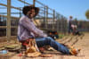 Doomagee cowboy Peter Jupiter at the Mount Isa Rodeo Indigenous Championships_photo Peter Wallis