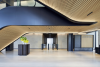 Lifeline Speedlane Swing speed gates from Boon Edam were designed to harmonise with the building's aesthetic.