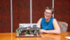 FIFO surgeon and CDU Architecture student Dr Stephanie Weidlich displays her design model, created as part of a research project exploring how sustainable design and Indigenous knowledge can help recycle ghost nets and marine debris.