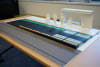 A working model of the recycled plastic modular tram stop platform captured during the project.