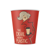 A high-fashion takedown of false eco claims - and the face of Terra Sol's limited-edition PHA cup.