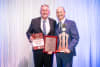 Karl Van Styn awarding the Karl Van Styn Baking Excellence Award to David Palmer of Miami Bakehouse