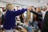 Shoppers and stallholder at the Coal Loader Artisans Market