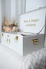 Keeprr's range of personalised keepsake trunks -- handcrafted for weddings, childhood milestones, and family heirlooms. Photo: Teegan Earl