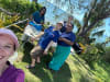 Dr. Claire Clark and Dr. Ashmita Datt perform side-by-side surgeries during an Animals Fiji outreach clinic in the Yasawa Islands, Fiji, with volunteer veterinary nurses Daniela Garro and Monique Verde (March 2025).