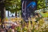 Atong Atem, Bigoa with Fan, 2020 , Lightbox 120 cm x 80 cm installed in Harmony Square, Dandenong. Courtesy the artist, and MARS Gallery, Narrm/Melbourne. Photo Nicholas Addison.