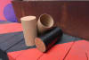 A cardboard-confined rammed earth column and a CFRP-confined rammed earth column. Credit: RMIT