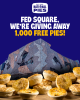 National Pies is giving away 1,000 free Little Classic Beef Pies at Fed Square for Grand Final Friday
