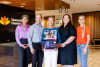 Janelle Poole APM MP, Member for Mundingburra & Asst Minister for Community Safety, 	Aaron Newman, CEO of Queensland Country Bank, Nikki Firmin from DV Safe Phone, Rebekah Haynes, Head of Retail Banking and Samantha Schulte from The Survivor Service