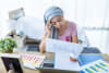 Breast cancer patient working