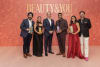 From L to R: Jaspreet Singh Gulati, Founder & Director, HiTech Formulations; Aparna Saxena, Founder & CEO, Antinorm; Stéphane de La Faverie, President & CEO, The Estée Lauder Companies; Harsha Soundararajan, Founder, Mimiq; Khanak Gupta, Co-Founder & CEO, Sohrai Beauty; and Rohan Vaziralli, General Manager, The Estée Lauder Companies India.