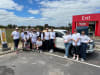 The LJ Hooker Property Experience South team during their 80km walk for Tread on Trafficking.