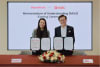 Clara SHI, Vice President of Ant International and CEO of WorldFirst, and Melvyn LOW, Head of Global Transaction Banking at OCBC, signed the memorandum of understanding (MOU) in Singapore.