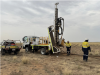 Aircore drill rig on the first hole of the program