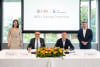 From left to right: Young Jin Yee, Co-Head UBS Global Wealth Management Asia Pacific and Country Head Singapore, Kay Tin Khoo, Head Corporate Institutional Clients Asia Pacific, UBS, Kelvin Li, General Manager of Platform Tech at Ant International, and Douglas Feagin, President of Ant International at the MoU signing ceremony at UBS Singapore office at 9 Penang Road.