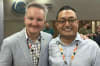 Australia's Minister for Climate Change and Energy, Chris Bowen, with UNSW's Dr Rahman Daiyan at COP30. Photo: Changlong Wang, Monash University